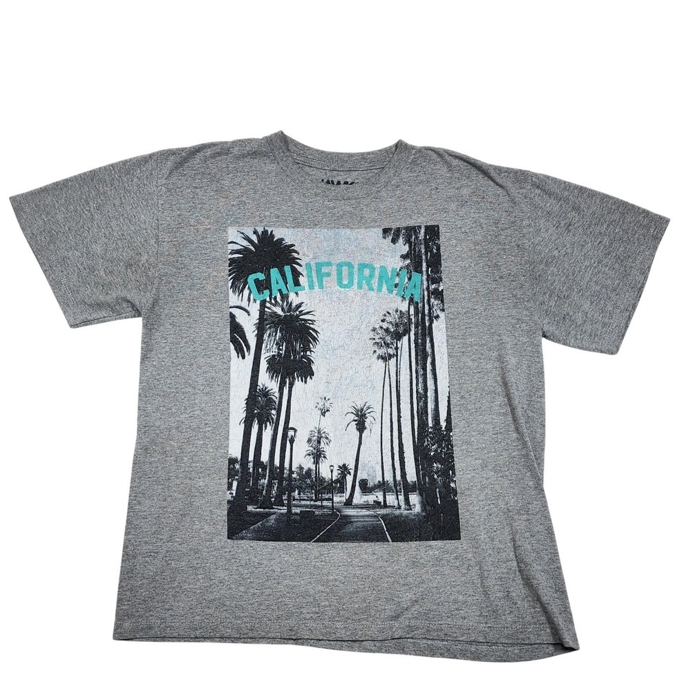 Tony Hawk Shirt Mens Large Gray California Graphic Tee Tagless Short Sleeve
